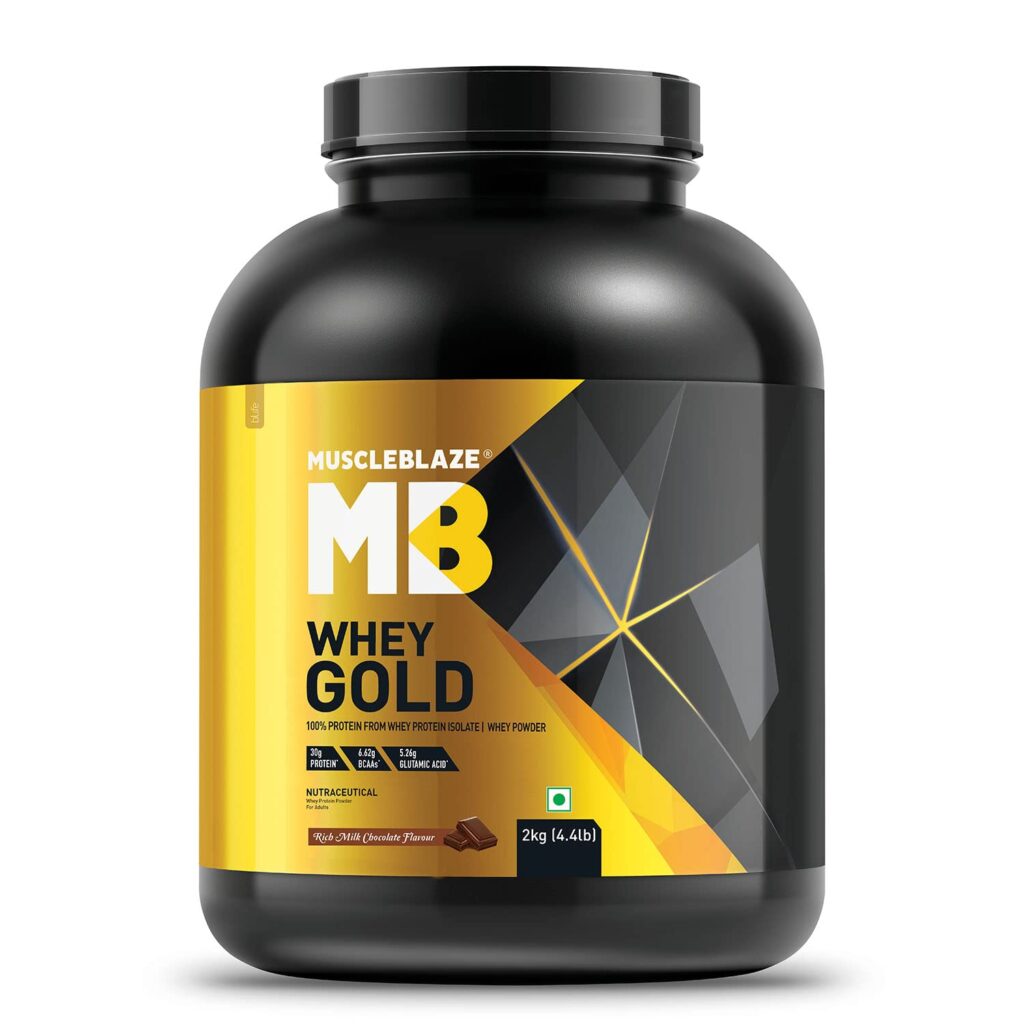 MuscleBlaze Whey Gold Protein Rich Milk Chocolate 3kg - Pharmville Pharmacy