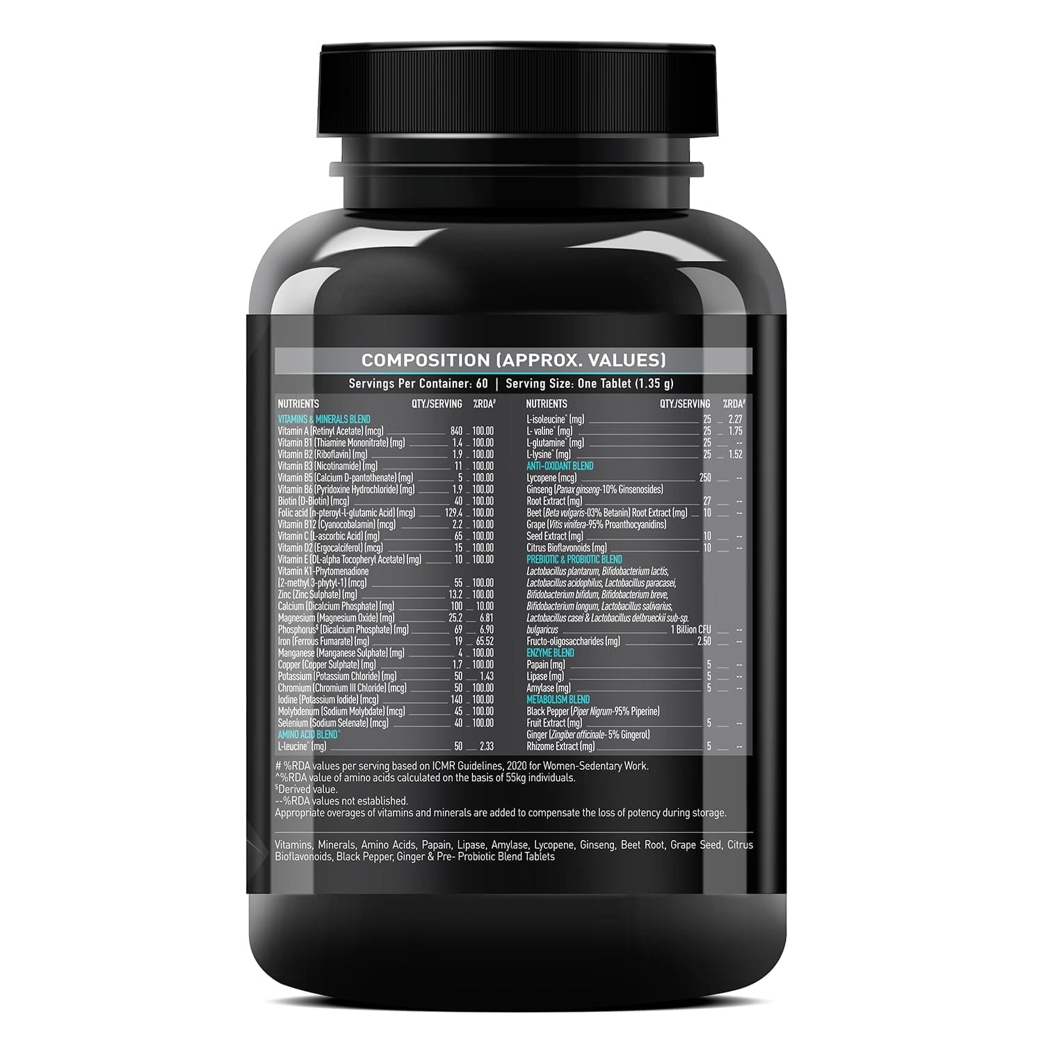 Muscle Blaze MB-Vite Daily Vitamin Tablets 60n - pharmville
