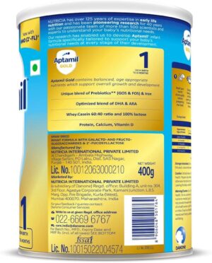 Aptamil Gold Stage 1 Infant Formula Powder 400gm 4